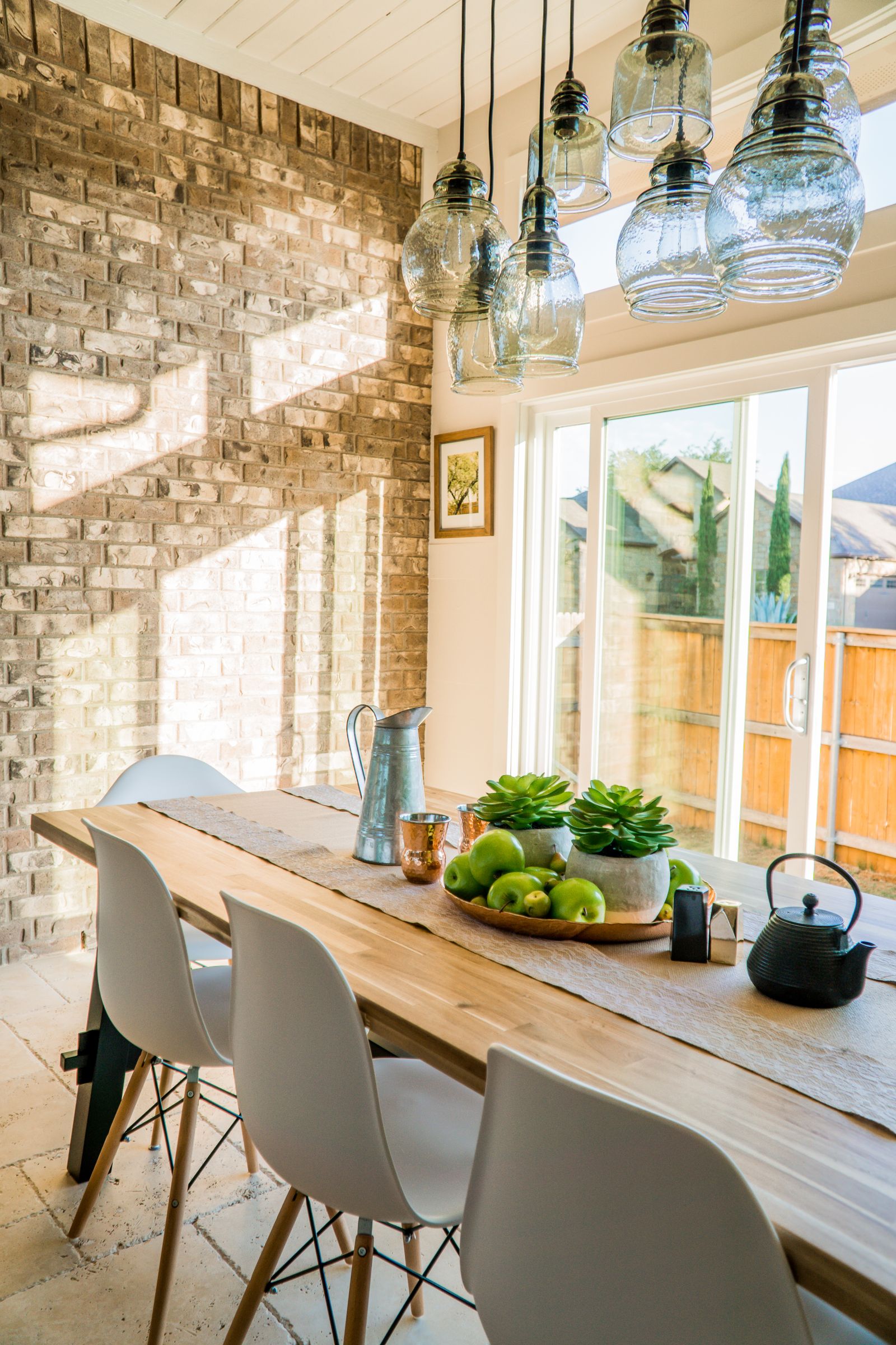 Dining table being assessed in a bright Cairo interior